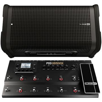 Line 6 POD HD500X Multi-Effects Processor with StageSource L2M Amp / Loudspeaker