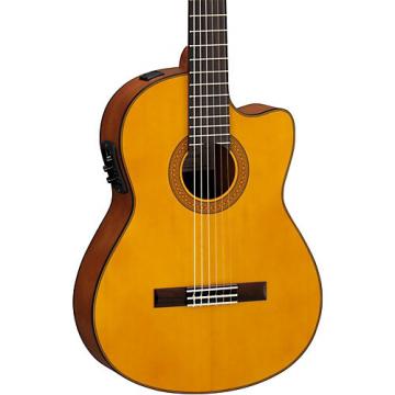 Yamaha CGX122MSC Solid Spruce Top Acoustic-Electric Classical Guitar Natural