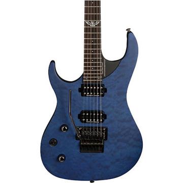 Washburn Parallaxe Series Left-Handed Electric Guitar Quilted Transparent Blue