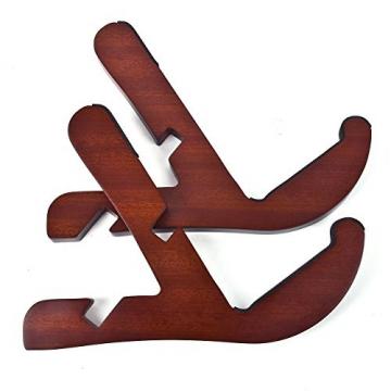 Guitar Stand, I3C Wood Guitar Stand Musical Instrument Stand for Acoustic Classic Electric Guitar Bass Portable X Frame Sapele Wooden Stand Red