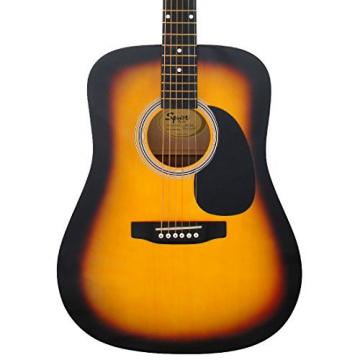 Fender Squier Dreadnought Acoustic Guitar Bundle with Gig Bag, Tuner, Strap, Strings, and Picks - Sunburst