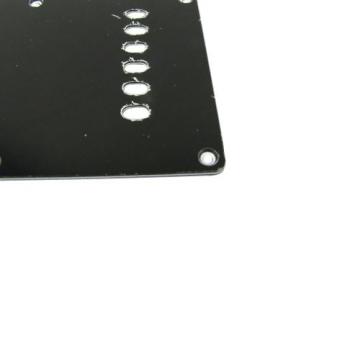 Musiclily Guitar Back Plate Tremolo Cavity Cover Backplate for China Made Squier Guitar Parts,3Ply Black