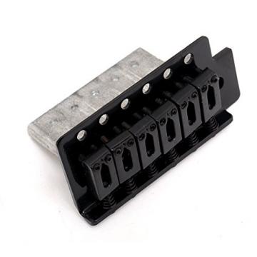 Musiclily Licensed Guitar Tremolo Bridge System Set for Fender Stratocaster Squier Electric Guitar Replacement, Black( Pack of 5)