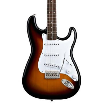 Squier by Fender Sunburst Electric Guitar Kit - Includes: Stand, Strap, Gig Bag, Amp, Cable, Tuner, Strings &amp; Pick Sampler