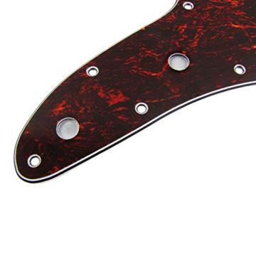 IKN Red Tortoise 4Ply Guitar Pickguard Scratch Plate for American Fender Style Vintage JM Guitar, with Screws