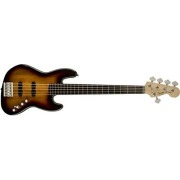 Squier by Fender Deluxe Active Jazz Bass V String, 3 Tone Sunburst