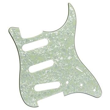 IKN Squier Style Guitar Pickguard Scratch Plate SSS w/Screws Mint Green Pearl