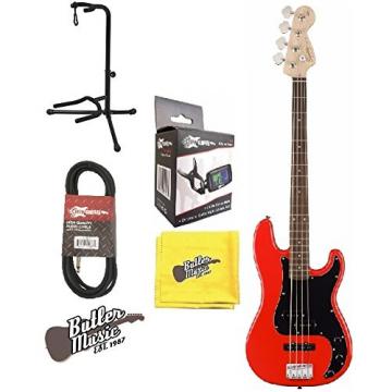 Fender Squier AFFINITY SERIES PRECISION BASS Race Red w/Stand &amp; More