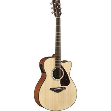 Yamaha FSX800C Small Body Solid Top Cutaway Acoustic-Electric Guitar, Natural