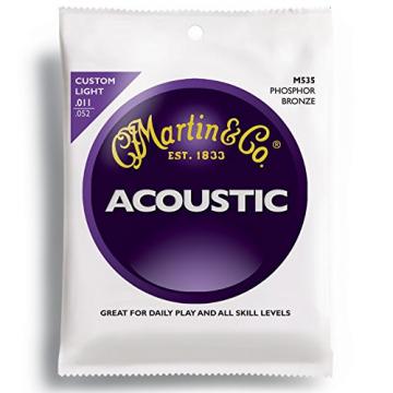 Martin M535 Traditional Phosphor Bronze Custom Light Acoustic Guitar Strings