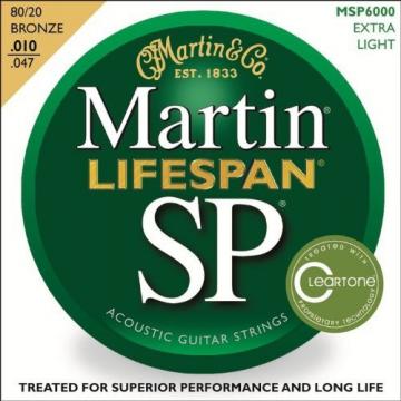 Martin MSP6000 SP Lifespan 80/20 Bronze Acoustic String, Extra Light