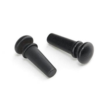 Musiclily Slotted Acoustic Guitar Ebony End Pins Endpin for Taylor Martin Guitar Parts, Black (Pack of 4)