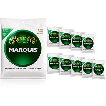 Martin M1000 Marquis 80/20 Bronze Extra Light 10-Pack Acoustic Guitar Strings