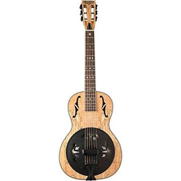 Washburn R360SMK Parlor Resonator Guitar with 1930's Style Inlay Satin Natural