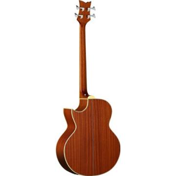 Ortega Guitars D1-4 Deep Series One 4-String Acoustic Bass with Solid Spruce Top and Mahogany Body, Gloss