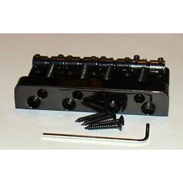REPLACEMENT FOUR STRING BRIDGE FOR JAZZ BASS - BLACK FINISH
