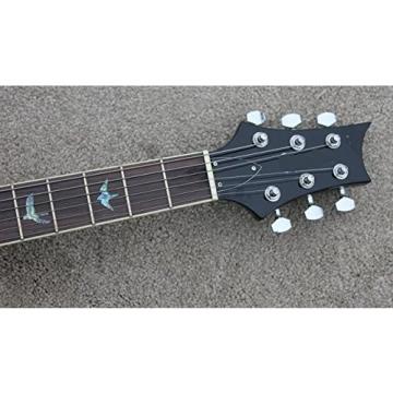 Full size electric guitar with maple venner in transparent black color