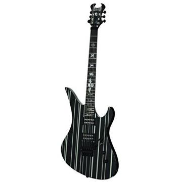 Schecter Guitar Research Synyster Gates Custom Electric Guitar - Black with Silver Pinstripes
