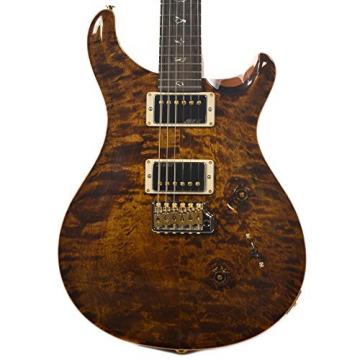 PRS CME Wood Library Custom 24 10 Top Quilt Black Gold w/Pattern Regular Neck