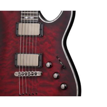 Schecter Hellraiser C-1 Extreme 6-String Electric Guitar, Crimson Red Burst Satin