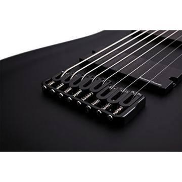 Schecter Blackjack Slim Line Series C-8 EX 8-String Electric Guitar, Satin Black, with Active Pickups
