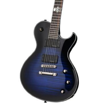 Schecter Blackjack Slim Line Series SOLO 6-String Electric Guitar, See-Thru Blue Burst, with Active Pickups