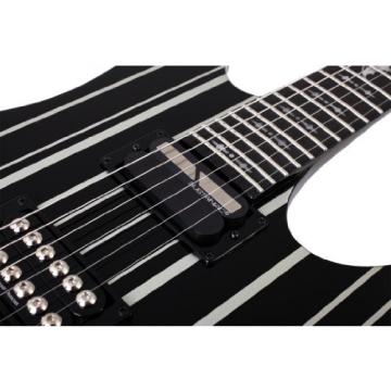 Schecter 203 Synster Custom-Sustainiac 6-String Electric Guitar (Black/Silver)