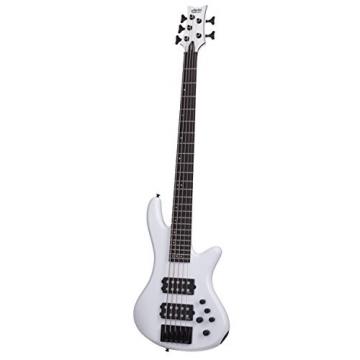 Schecter 2842 5-String Bass Guitar, Gloss White