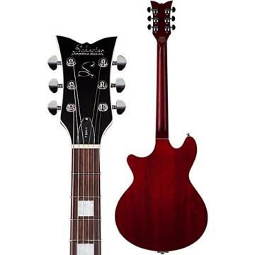 Schecter 290 Semi-Hollow-Body Electric Guitar, See-Thru Cherry Pearl