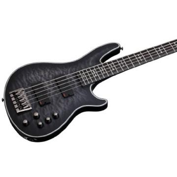 Schecter Hellraiser Extreme-5 5-String Bass Guitar, See-Thru Black Satin