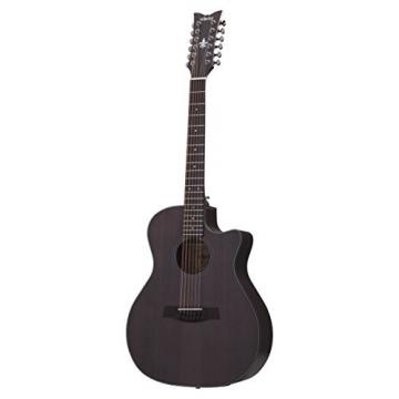 Schecter 3714 12-String Acoustic-Electric Guitar, Satin See-Thru Black