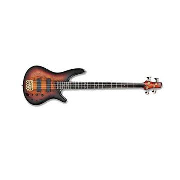 Ibanez SR800 4-String Electric Bass Guitar in Aged Whiskey Burst Finish with Kaces KQA-120 GigPak Acoustic Guitar Bag and Custom Designed Instrument Cloth