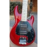 Custom Shop Red Music Man 5 String Bass Music Man S.U.B. Ray5 Passive Pickups