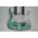 Custom JEM7V Flame Maple Top Sea Foam Green Double Neck 6/12 Strings Guitar