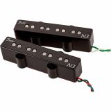 Fender N3 Noiseless Jazz Bass Pickups Set of 2 Black Covers