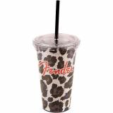 Fender Acrylic Tumbler Leopard Glitter 24 Ounce