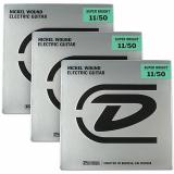 Dunlop Super Bright Medium Heavy Nickel Wound Electric Guitar Strings (11-50) 3-Pack