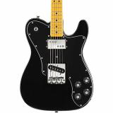 Squier Vintage Modified Telecaster Custom Electric Guitar Black Maple Fingerboard