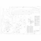 Ibanez Electric Guitar Plans - Full Scale technical design drawings - Jem 777- Actual Size Plans